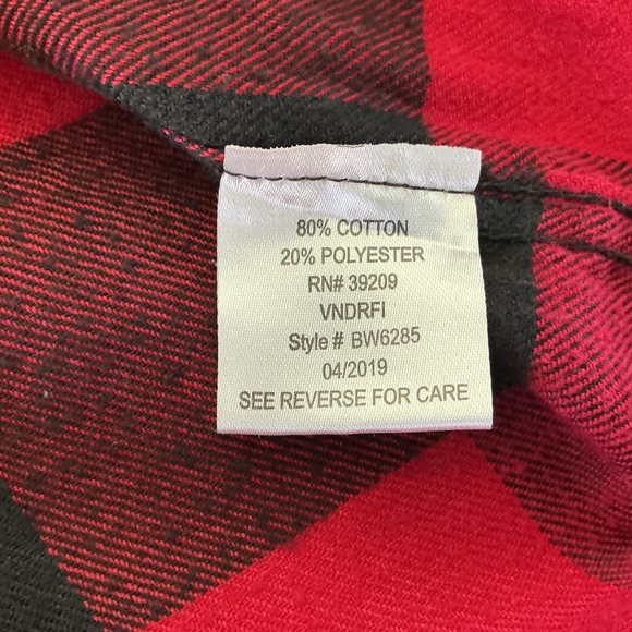 Burnside Buffalo Plaid Flannel Shirt Unisex Large (14-16) Lumberjack Outdoor - Picture 7 of 7